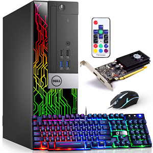 Dell RGB Desktop i5-6500 Gaming PC AMD / NVIDIA GT 32GB Ram 1TB SSD 2TB HDD WiFi