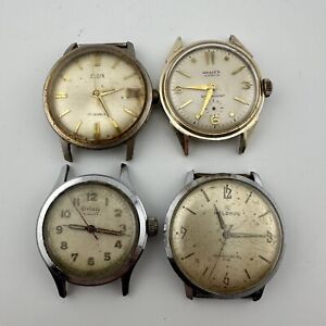 Vintage Men's Mechanical Watch Lot - ELGIN HELBROS MARDEN ORLOFF - AS IS