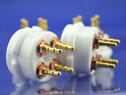 2x 4pin CMC Ceramic Tube Socket Gold Pin 300B 2A3 801 274A 45 50 27 5Z3 6A3