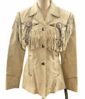 Women’s Cripple Creek Western American Native Suede Leather Buckskin Jacket