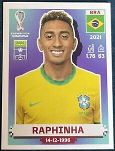 New Listing2022 Panini FIFA World Cup Qatar 2022 Stickers BRA 18 Raphina Brazil Sticker