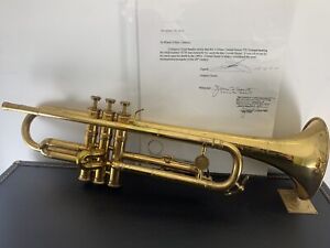 New ListingTrumpet-COLLECTIBLE-Conrad Gozzo’s PERSONAL LeBlanc 770  Gold Trumpet & Case