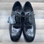 New Florsheim Men’s Wingtip Brogue Oxford Dress Shoe 17066 Black 10 Airport Safe