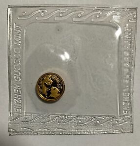 2021 China Panda gold Coin, 10 Yuan 1g, Sealed in Original Mint Pouch