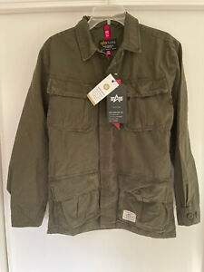 Alpha Industries Jungle Fatigue Men Shirt Jacket U.S Army Dark Green MSJ52000C1