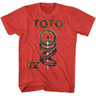 TOTO Music Band T-Shirt Album IV Cover Men's 80's Official New Red Heather