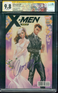 X Men Gold 30 CGC 9.8 SS J Scott Campbell Variant Rogue Gambit Wedding Custom