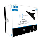 Mainstays Plastic Notched Adult Hangers for Any Clothing Type, 100 Count