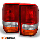 Fit 93-97 Ford Ranger Pickup Truck Red Clear Taillights Brake Lamp Replacement (For: 1993 Ford Ranger Splash)