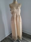 Antique 1920s Silk Dress Slip w Metallic Lace Meeley Walnut St. Philadelphia