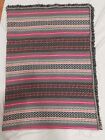 Portugese Heavy Cotton Gray Red Pink Twin Bed Cover 70X86  by Pombo & Azevedo