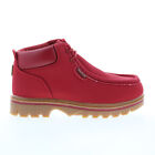 Lugz Fringe MFRGD-6080 Mens Red Synthetic Lace Up Ankle Boots