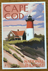 Cape Cod National Seashore, MA - Nauset Light - Lantern Press Postcard