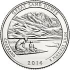 2014 P Great Sand Dunes Park Quarter. ATB Series Uncirculated From US Mint roll.