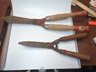 Lot Of 2 Marion Tool Works Antique Wood Handle Hedge Shears 6