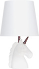 Simple Designs LT1078-RNW Sparkling Glitter Unicorn Table Lamp, Rainbow