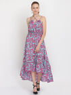 Women's Summer Spaghetti Strap Sleeveless elastic Waist Beach Maxi Sun Dress