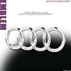 For Audi Chrome Front Hood Bumper Grille Ring Logo Badge Emblem (10.75