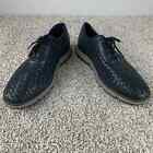 Cole Haan 4.Zero Grand  Blue Leather Hand Woven Oxford lace Up C34795 Size 11D
