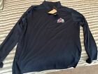 New ListingColorado Avalanche Blue Antigua 1/4 Zip Polyester Long Sleeve Shirt L with Tags