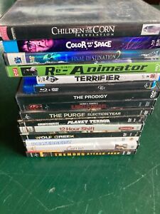 Lot of 15 Horror Movies used DVD/Blu-ray