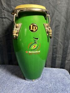 11” Latin Percussion LP Conga Drum. Heineken EN VIVO. Green    S4