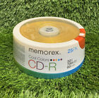 Memorex Cool Colors CDR 25PK 52X 700MB 80 min Blank Recordable CDs New