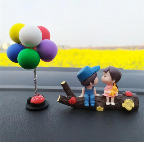 Car Decoration Car Air Outlet Clip Cute Cartoon Couples Action Figure Balloon