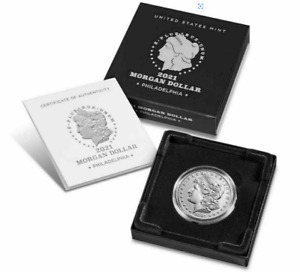 2021-P Morgan Silver Dollar in Brilliant Uncirculated Condition with OGP and COA
