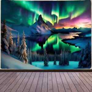 Tapestry - Northern Lights, Large, Black Light Tapestry, Glow in the Dark