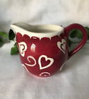 Laurie Gates Ware Red Hearts Creamer Small Pitcher