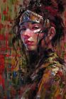 New Listingoriginal painting 20 x 30 cm 38PVt Artwork Oil paints modern female portrait