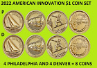 2022 P & D American Innovation Dollar Complete Uncirculated 8 Coin Set - On Hand