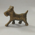Vintage brass Scottie Dog, Small Solid Brass Dog Figurine Miniature