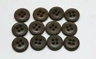 WWII US plastic buttons 5/8 inch 16mm 24L dark brown lot of 12 B9253