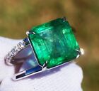 Emerald Ring Diamond Real Gold 14K Natural 6.14 CTW GIA Certified RETAIL $15,800