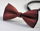 Navy blue and Cinnamon Terracotta bow tie bowtie for Men Boy Toddler Kids Baby