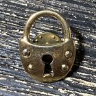 Vintage Gold Tone Key Lock Padlock Lapel Pin Vest Collectible EUC K287