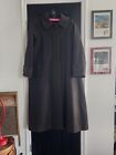 Vintage Perry Ellis brown 100% wool trench dress coat women 60s 70s size 14
