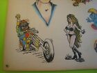 Vintage Tattoo Flash ' HITCHHIKER+ '...  C. 1960s, Colored, 14X11