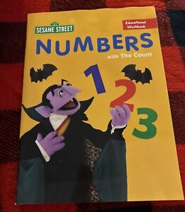 Sesame Street Educational Workbook Colors Numbers W/ The Count (new)