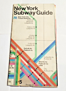 NEW YORK CITY SUBWAY MAP NYC Transit Massimo Vignelli spaghetti 1977 Guide