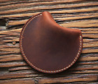 men women wallet purse cow Leather zero coin Case pocket pouch bag brown W677