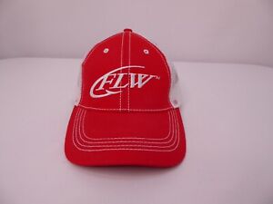 Fishing League Worldwide FLW Red White Snapback Trucker Cap Hat