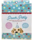 POOCH PARTY Dog Birthday Kit - Cake Topper Bandana Party Hat Banner Confetti NEW