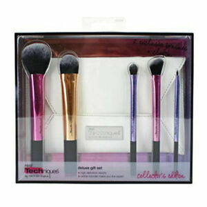 REAL TECHNIQUES MAKEUP BRUSH DELUXE GIFT SET 5pc COLLECTOR'S EDITION USA BRUSHES