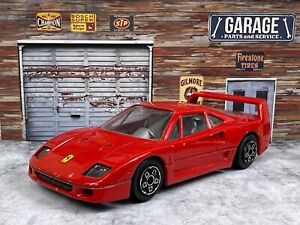 🇮🇹🇮🇹Vintage Burago Ferrari F-40 Red 1987 1:43 Scale Made in Italy C2🇮🇹🇮🇹