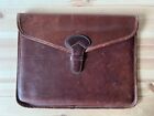 Levenger Leather case England. 3 pockets flat 15x11 laptop iPad case