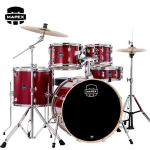 Mapex Venus 5PC Fusion Complete Drum Kit Crimson Red Sparkle VE5294FTCVM