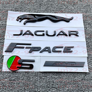 Glossy Black Rear Badge Fits Jaguar 2017+ F-Pace R-DYNAMIC S P400 SPORT Emblem